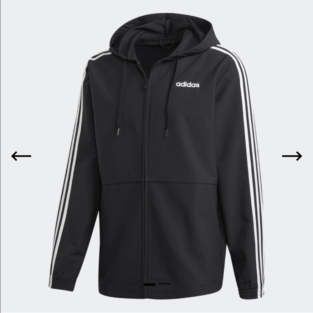 New Adidas Men’s Woven Windbreaker Size L